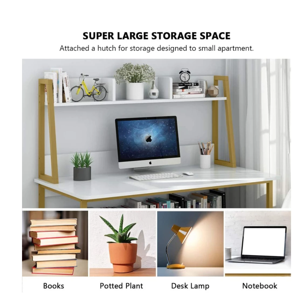 Multilayer lower shelf - White & Gold