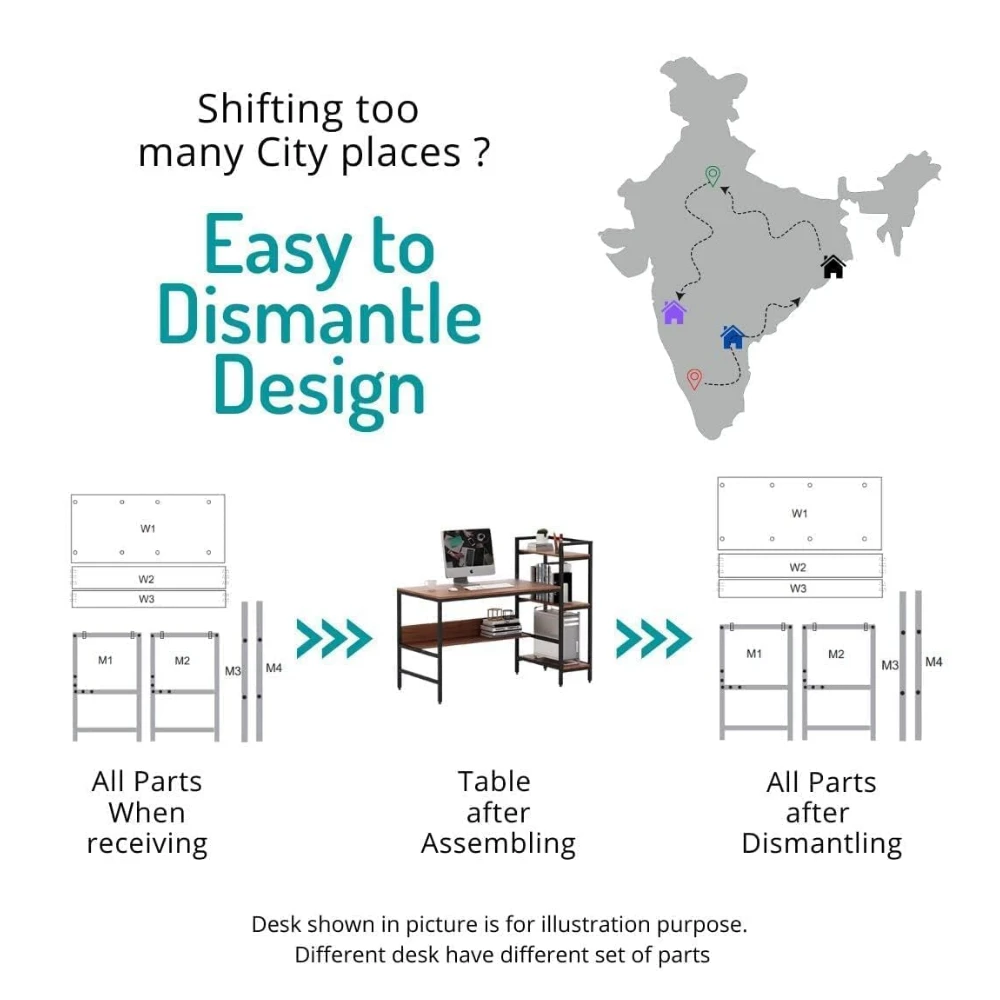 L Shape Height Adjustable Desk (Black)