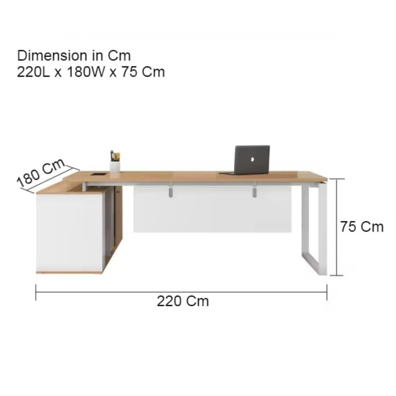 PrestigePivot Executive Desk (220 Cm)