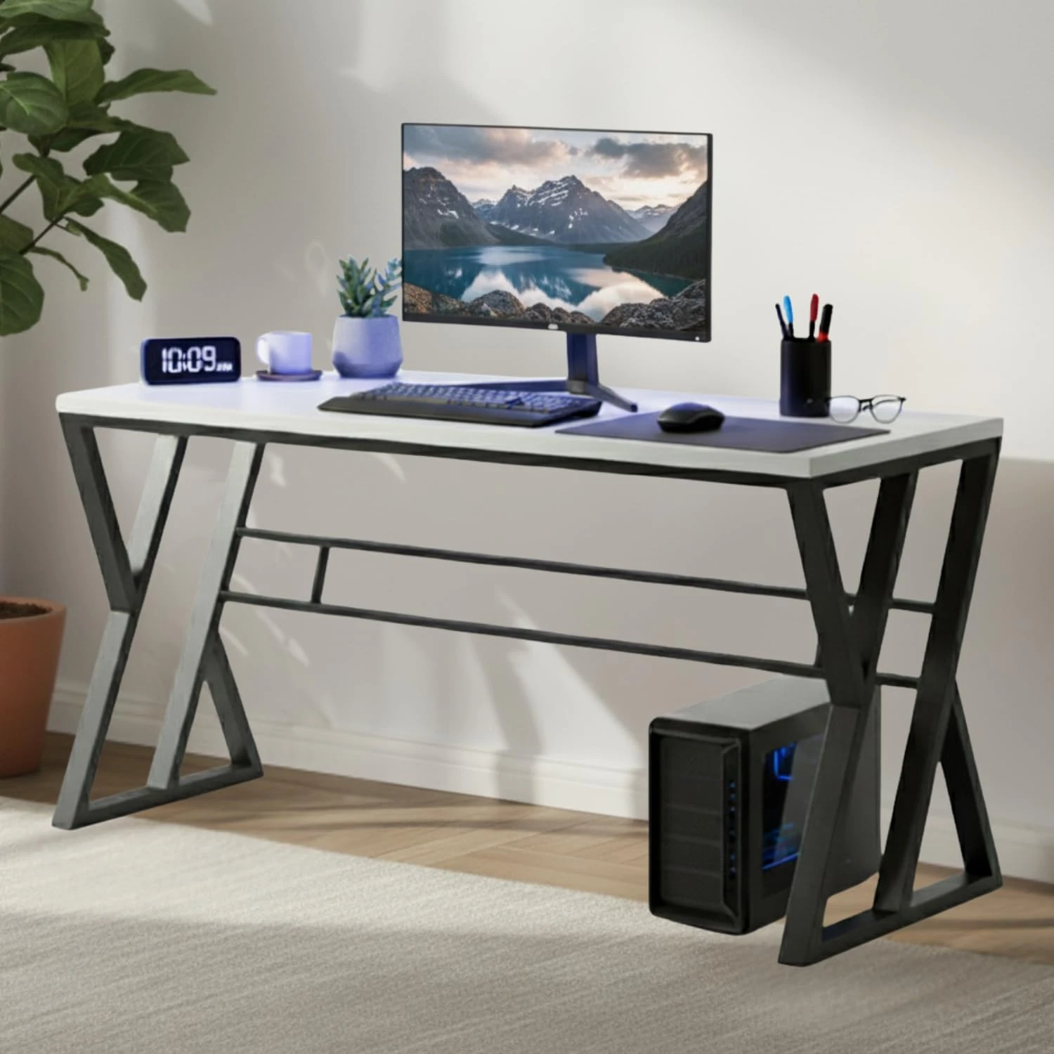 Jimmy Desk - 150Cm (Black & White)