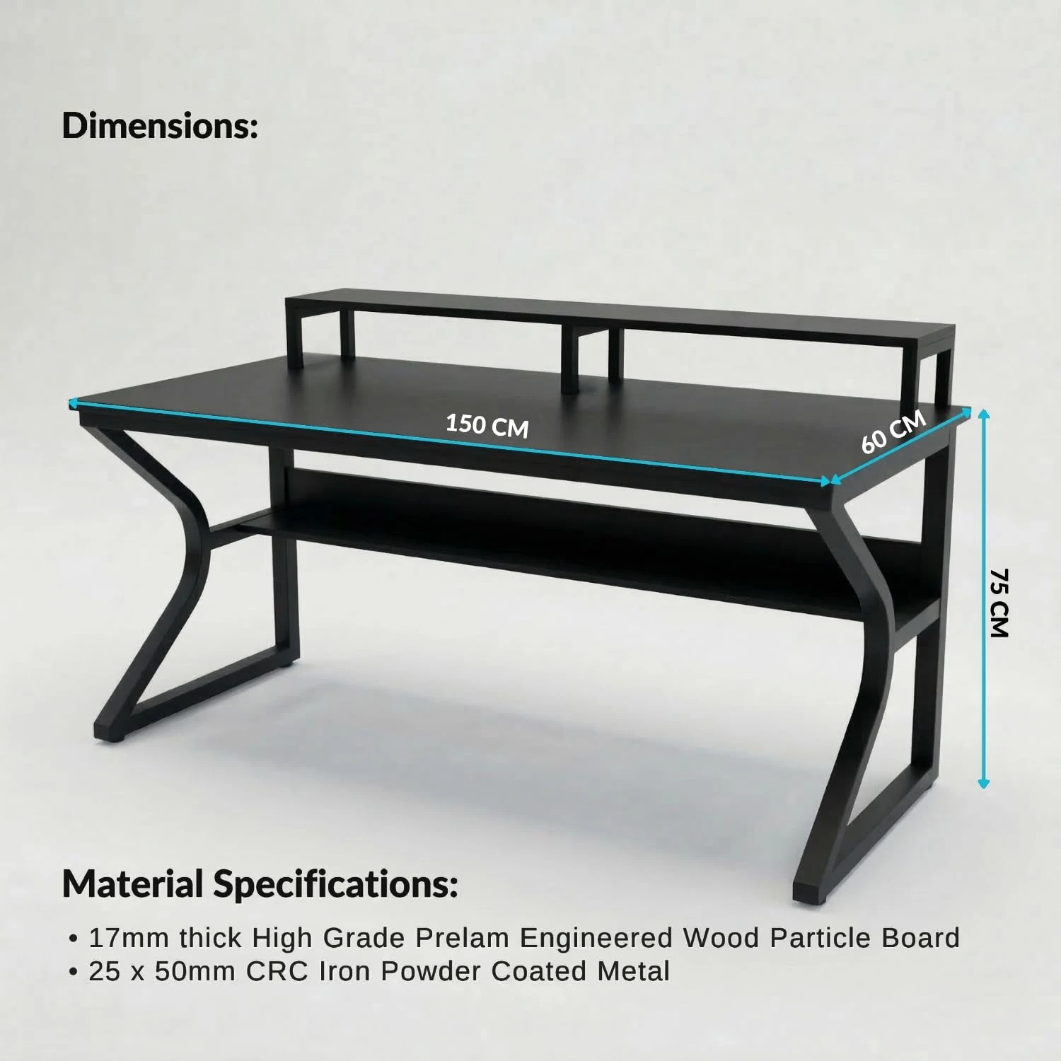 Qri Desk (Black/120 CM)