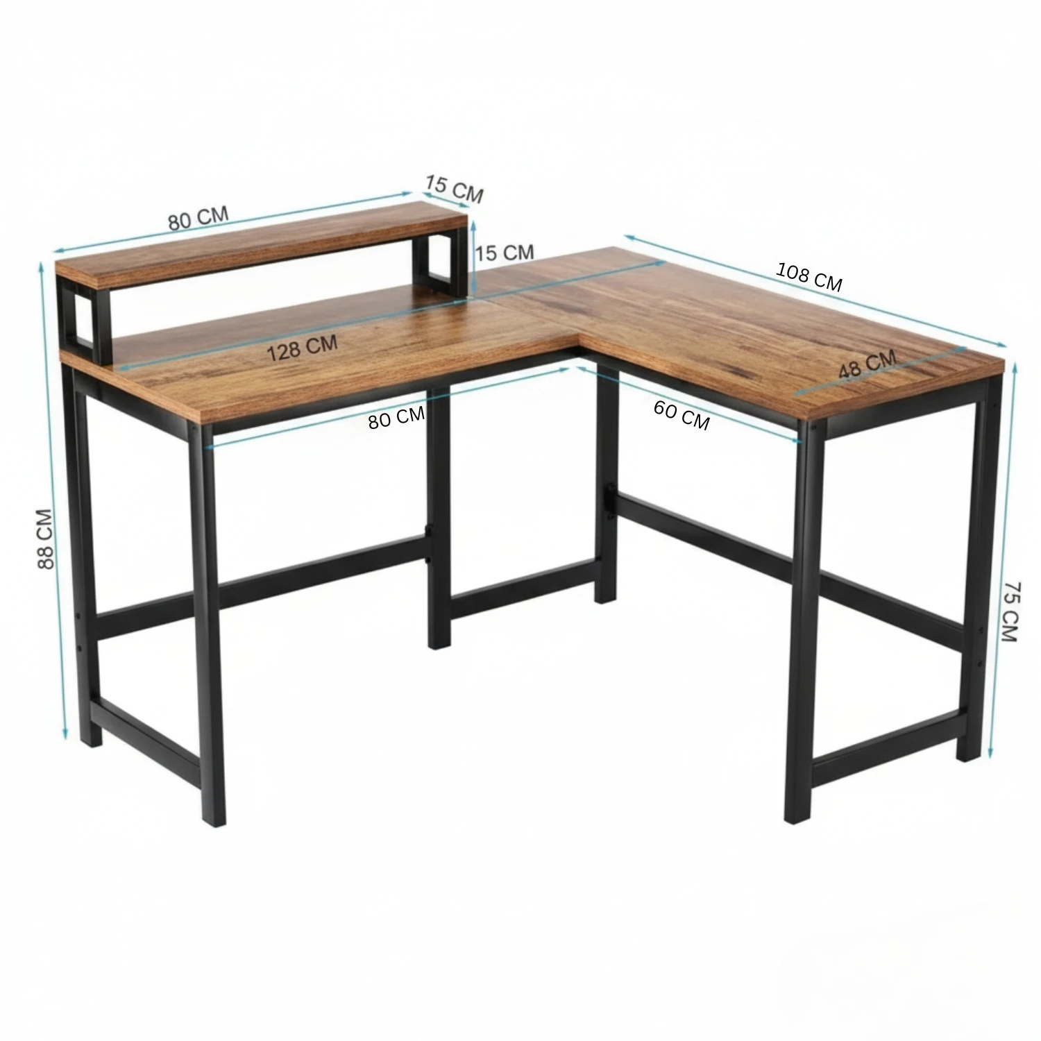 BattleStation Desk 128 cm (Brown)