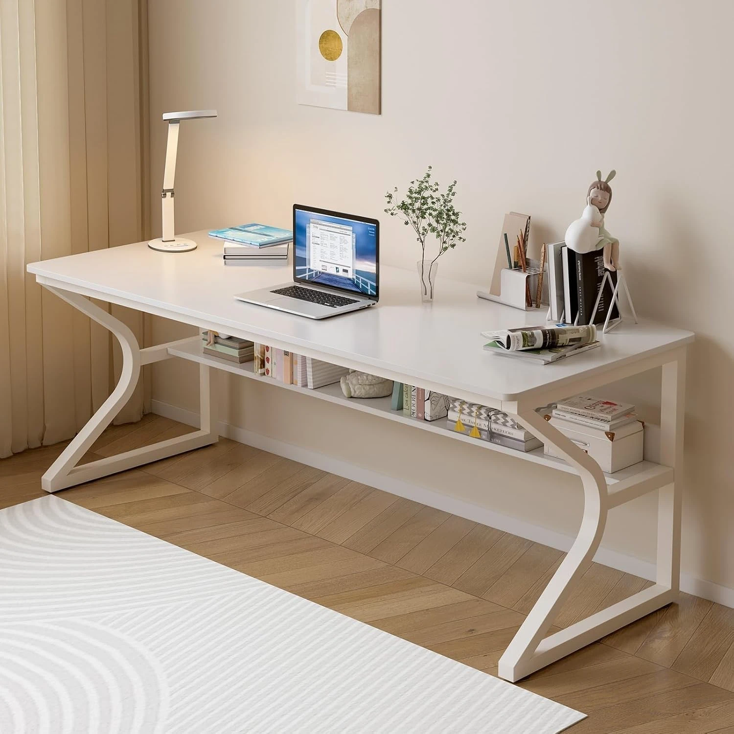 Kynes Computer Desk (160 CM) White