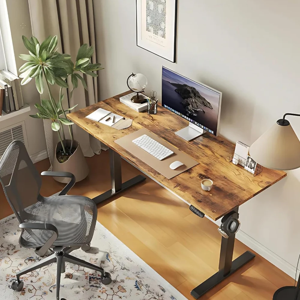 Height Adjustable Desk (Brown/Single Motor)