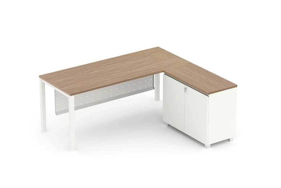 Serenity L-Shape Storage Desk (Walnut/150 CM)