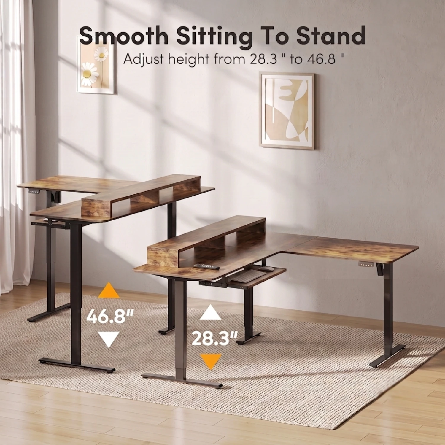 Graph L Shape Desk (Forest)