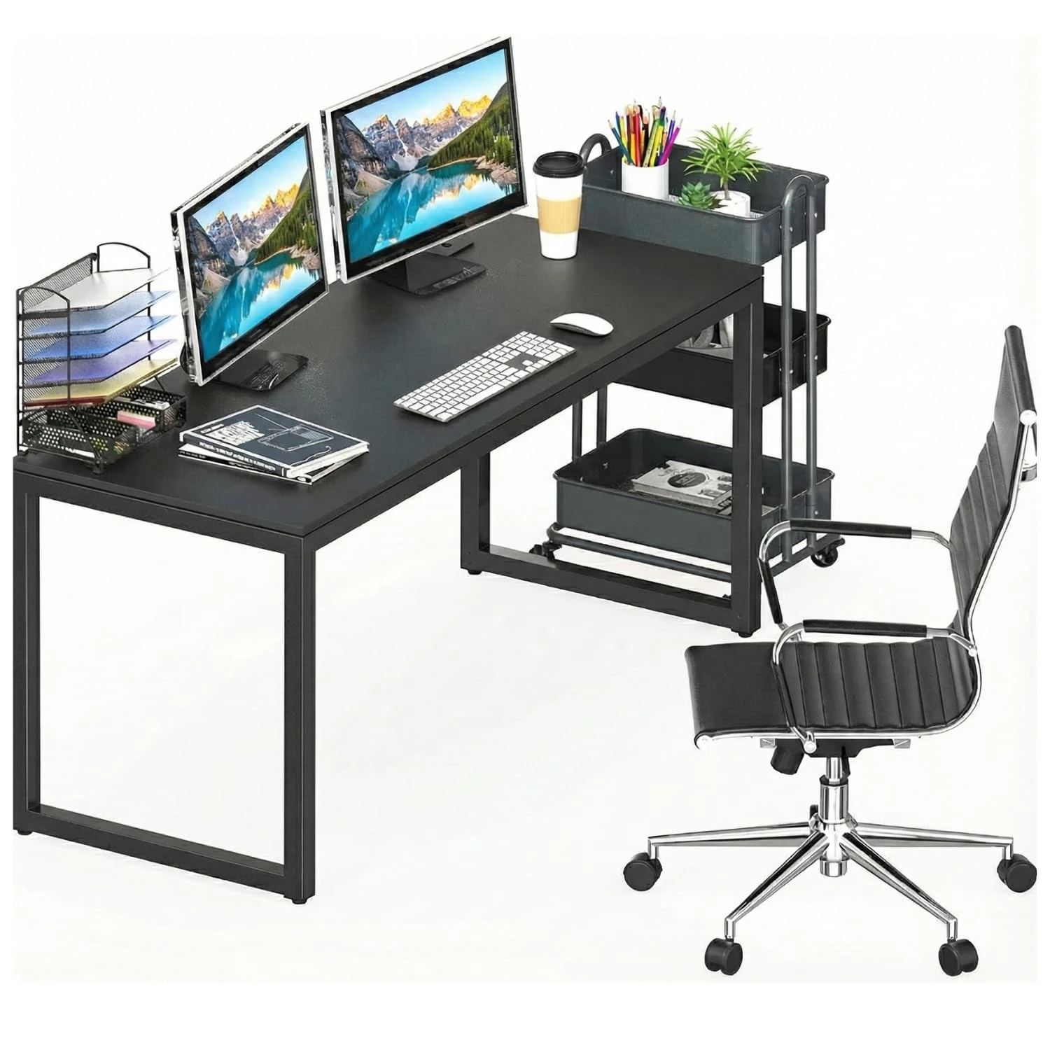 Radix Desk - Ghana Teak (Black)