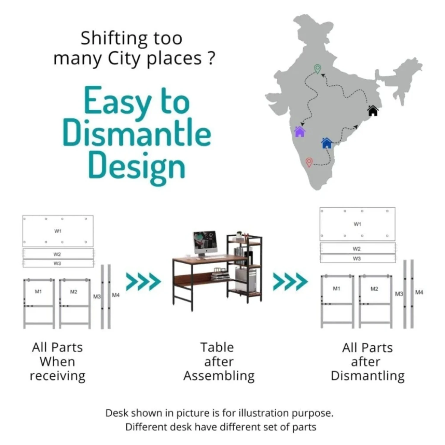 BattleStation Desk 128 cm (Brown)