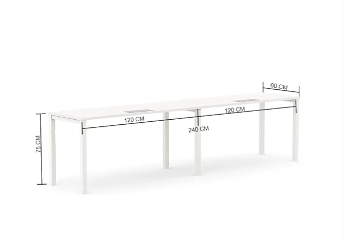 Bilink Desk (240) (White/240 CM)