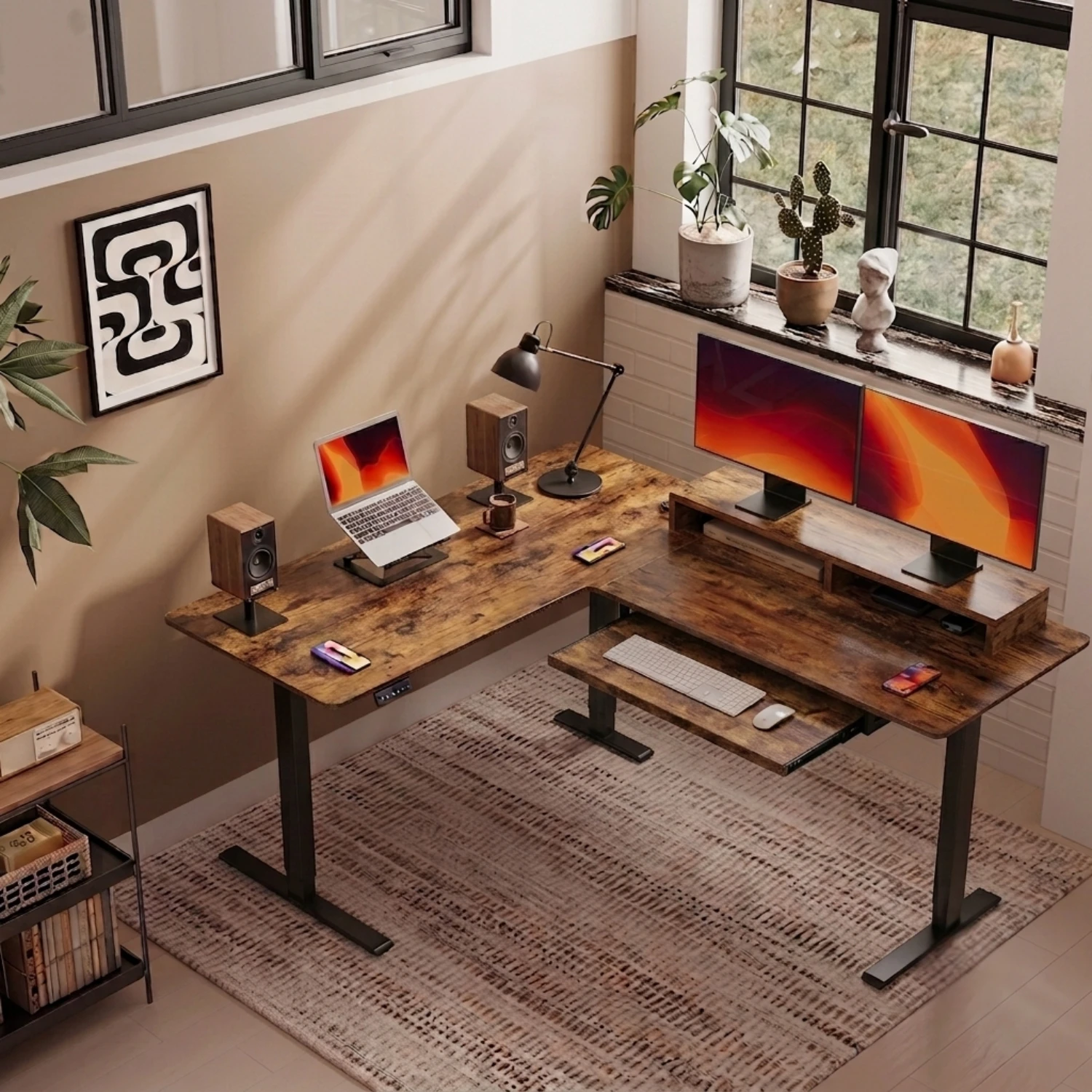 Graph L Shape Desk (Forest)