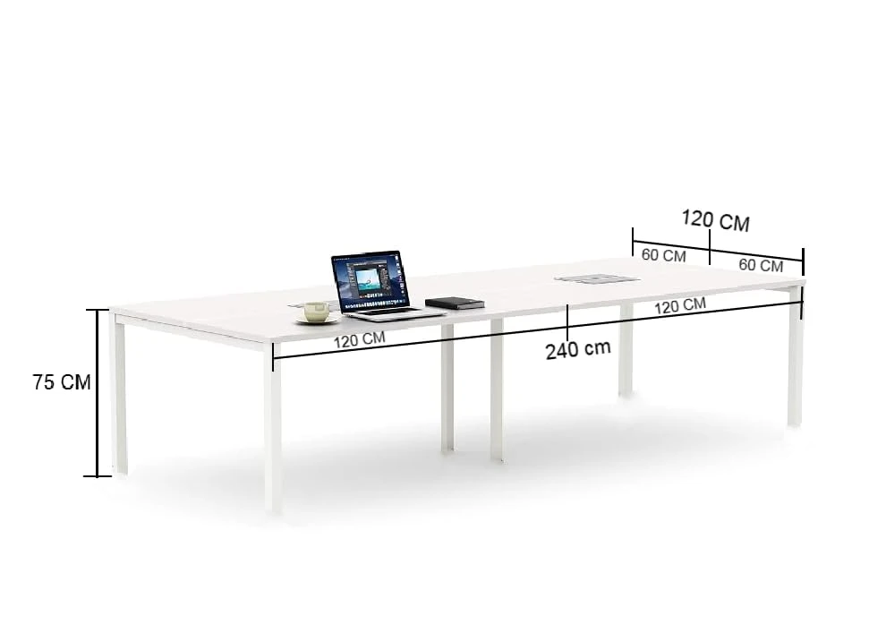 Vintage Desk (White/240 CM)