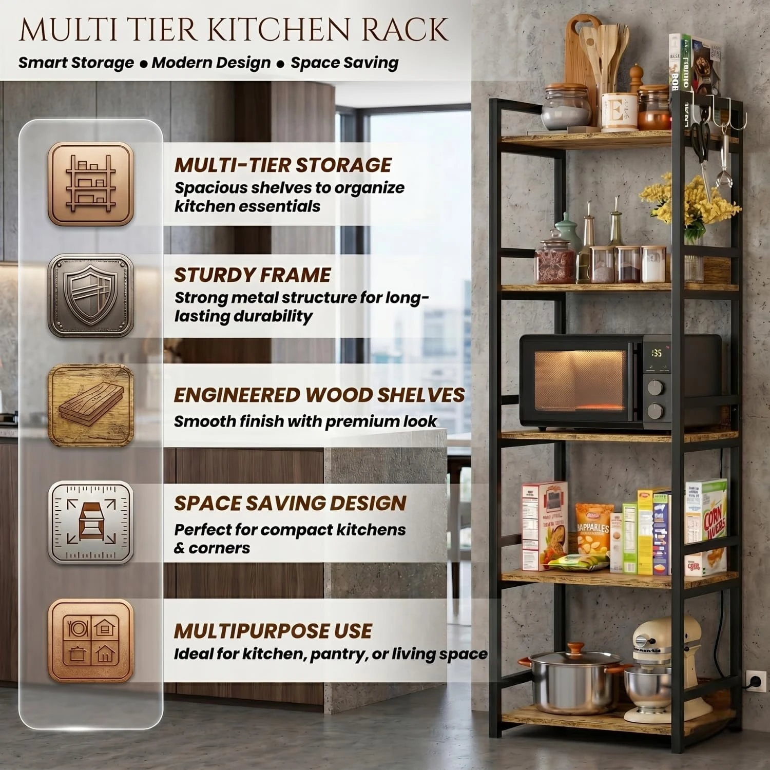 Noxy 5 layer Microwave stand