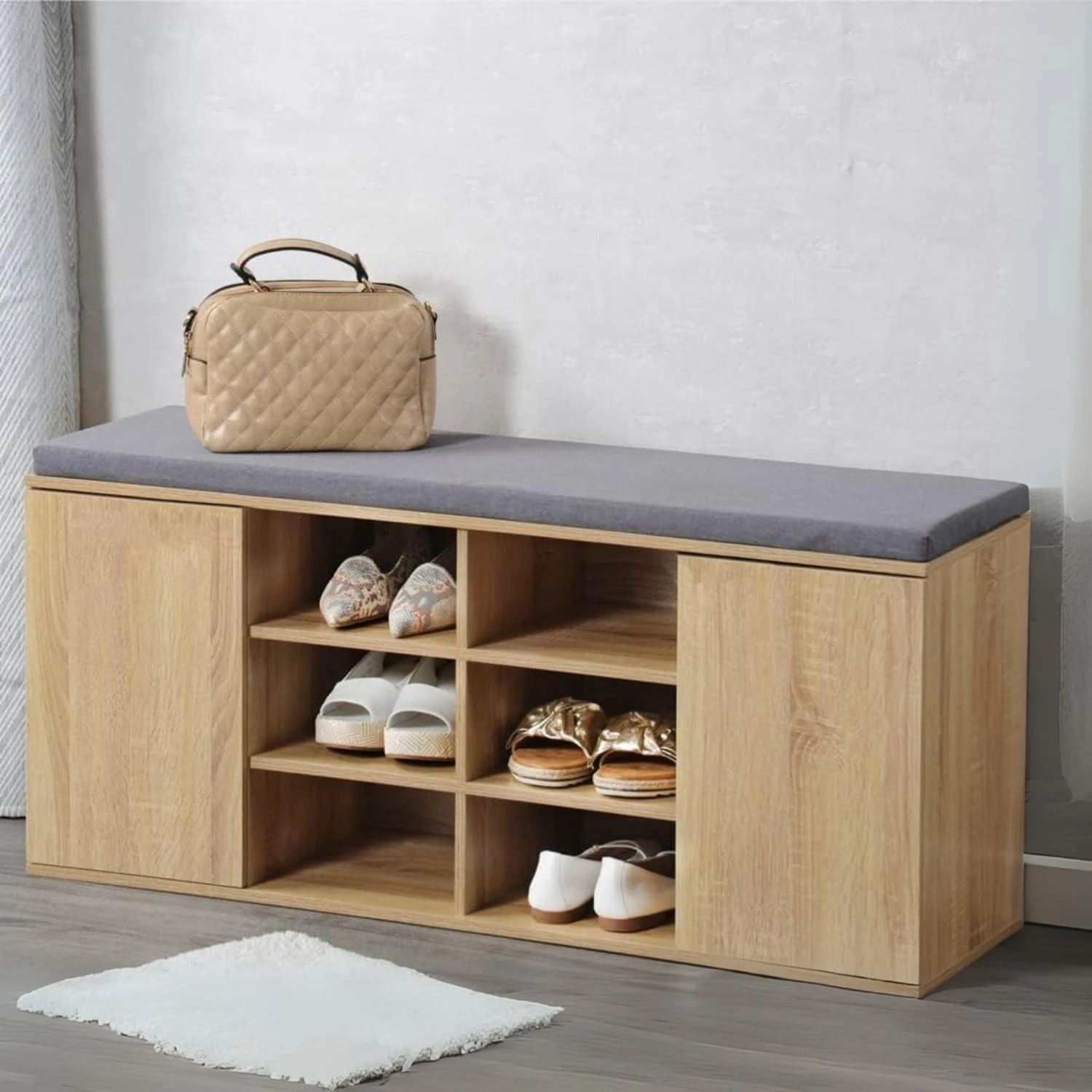 Rilo Seating Shoe Rack with Cushion