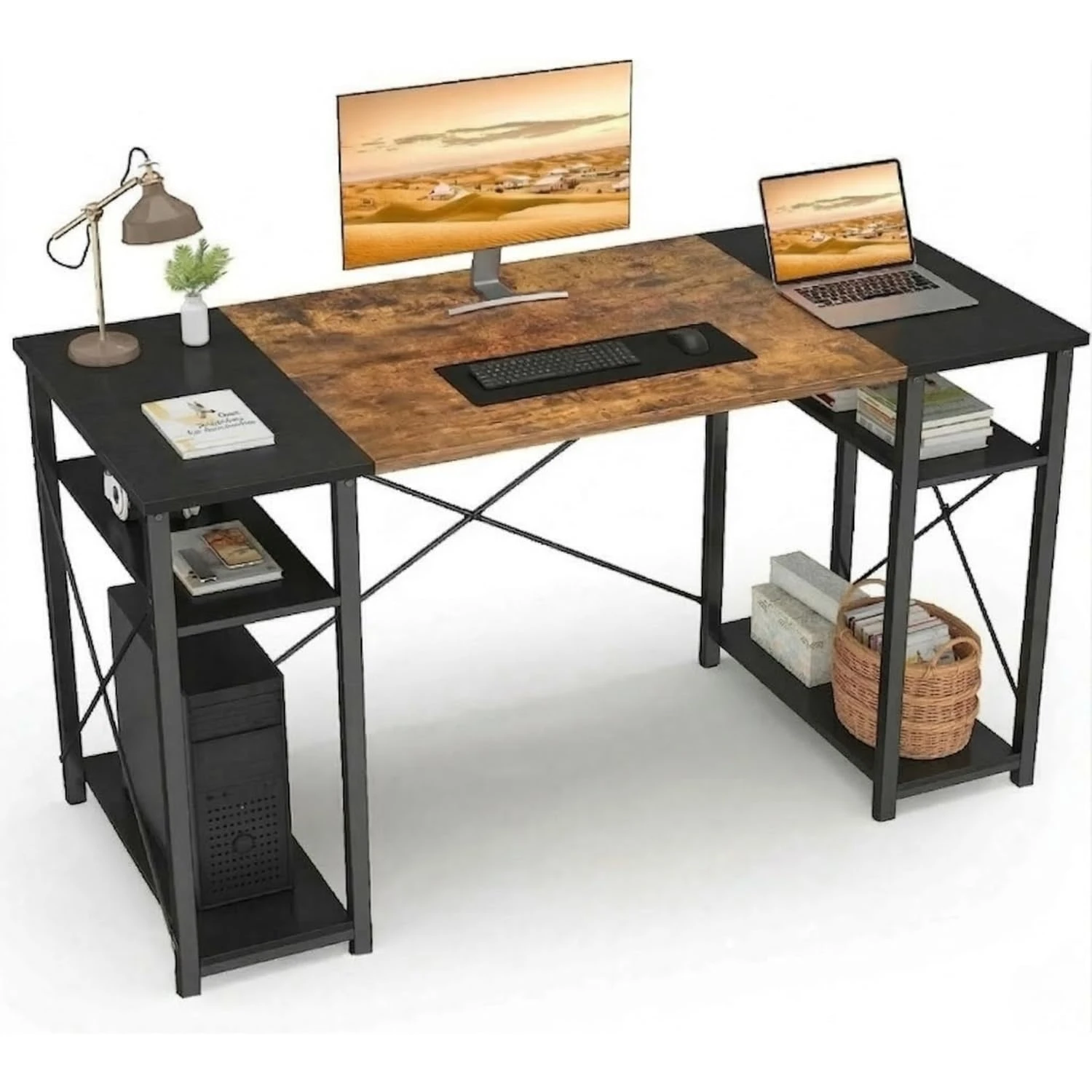 Black & Brown 170 x 60 - Rustic + BL (170Cm)
