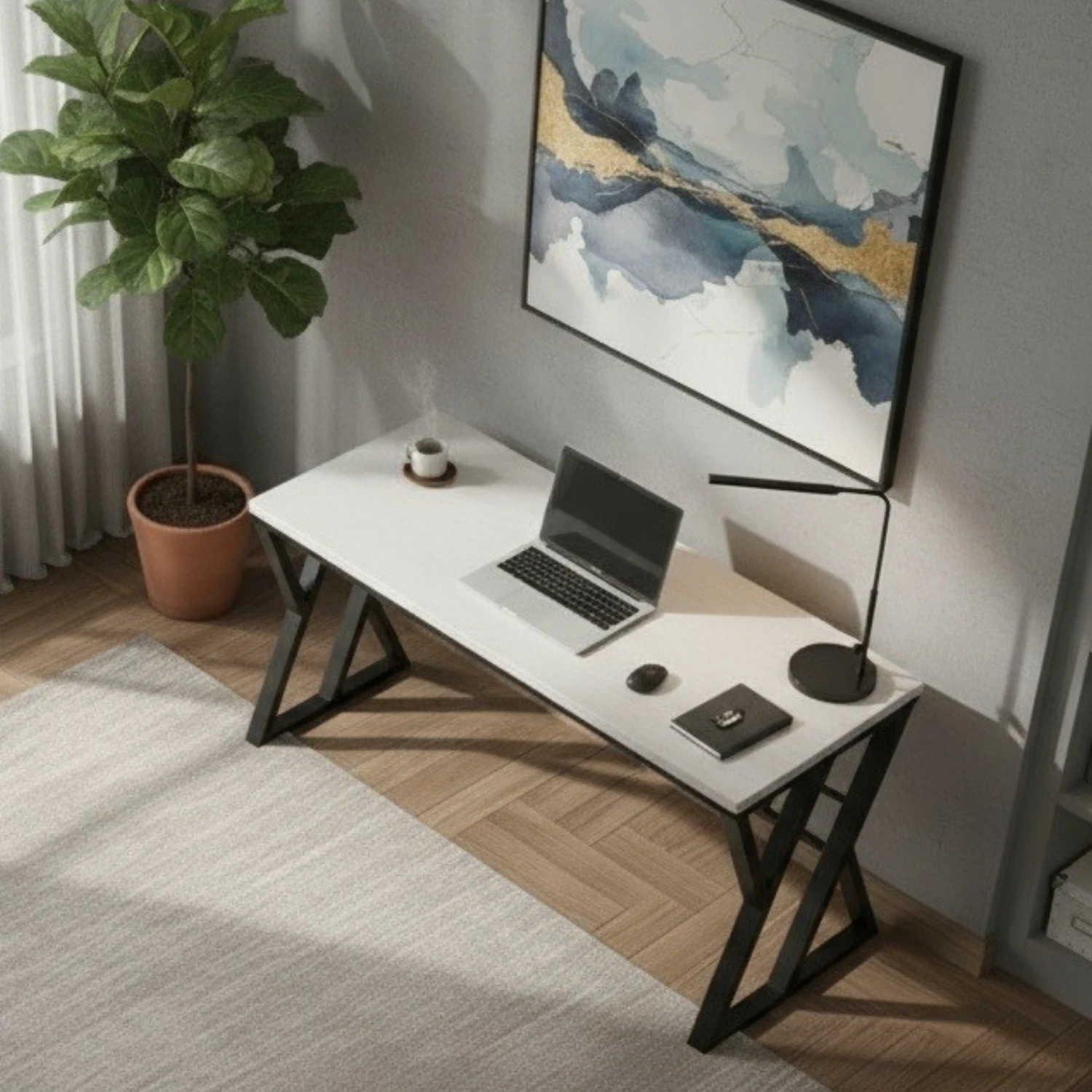 Jimmy Desk - 150Cm (Black & White)