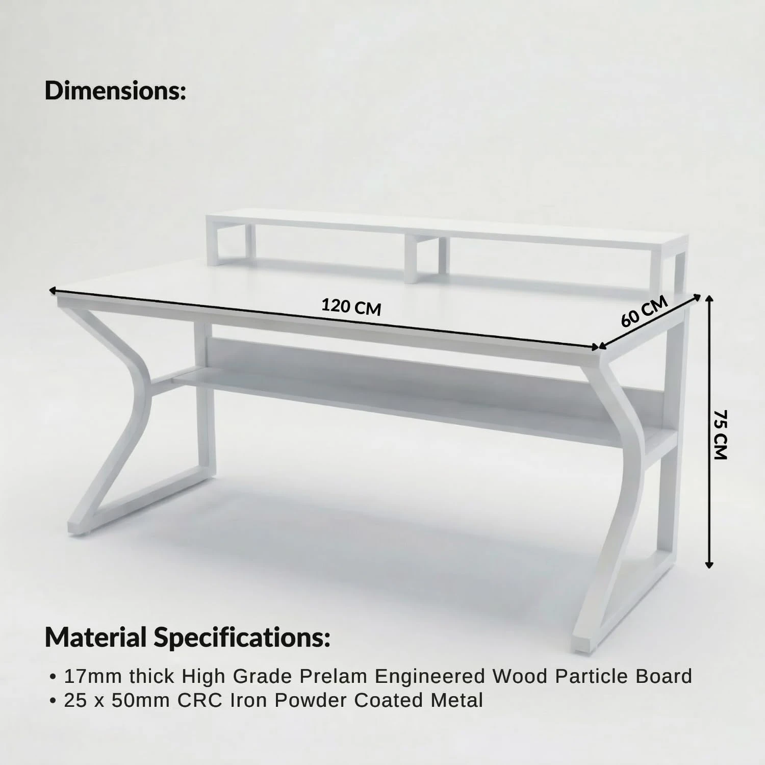 Qri Desk (White/120 CM)