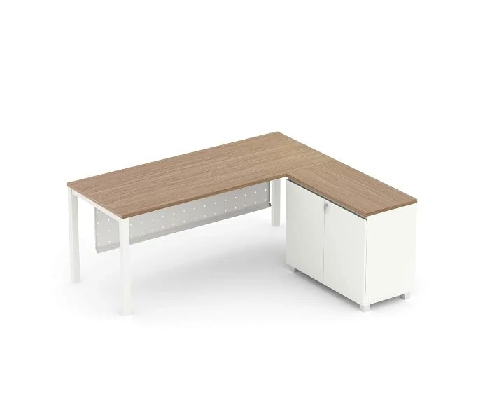 Serenity L-Shape Storage Desk (Walnut/180 CM)