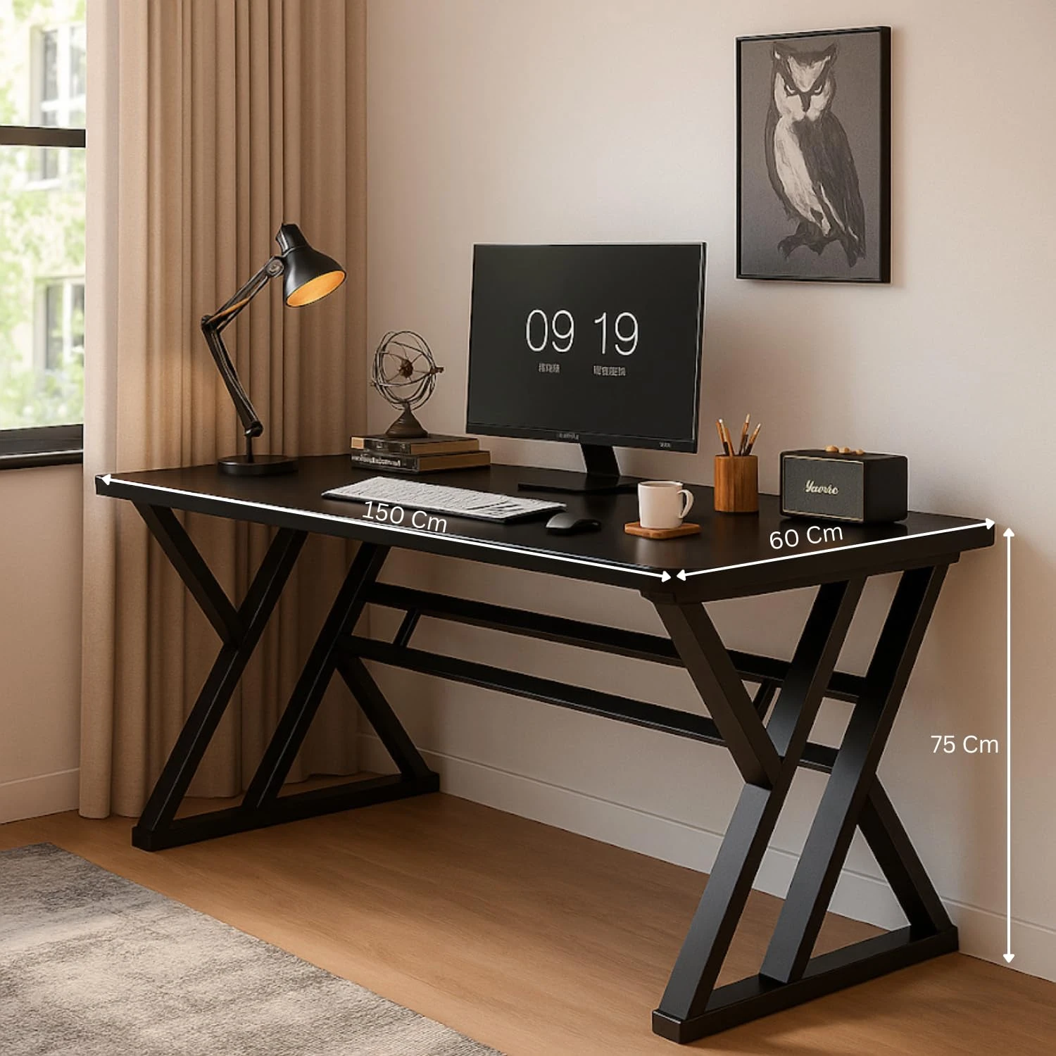 Jimmy Desk - 150Cm (Black)