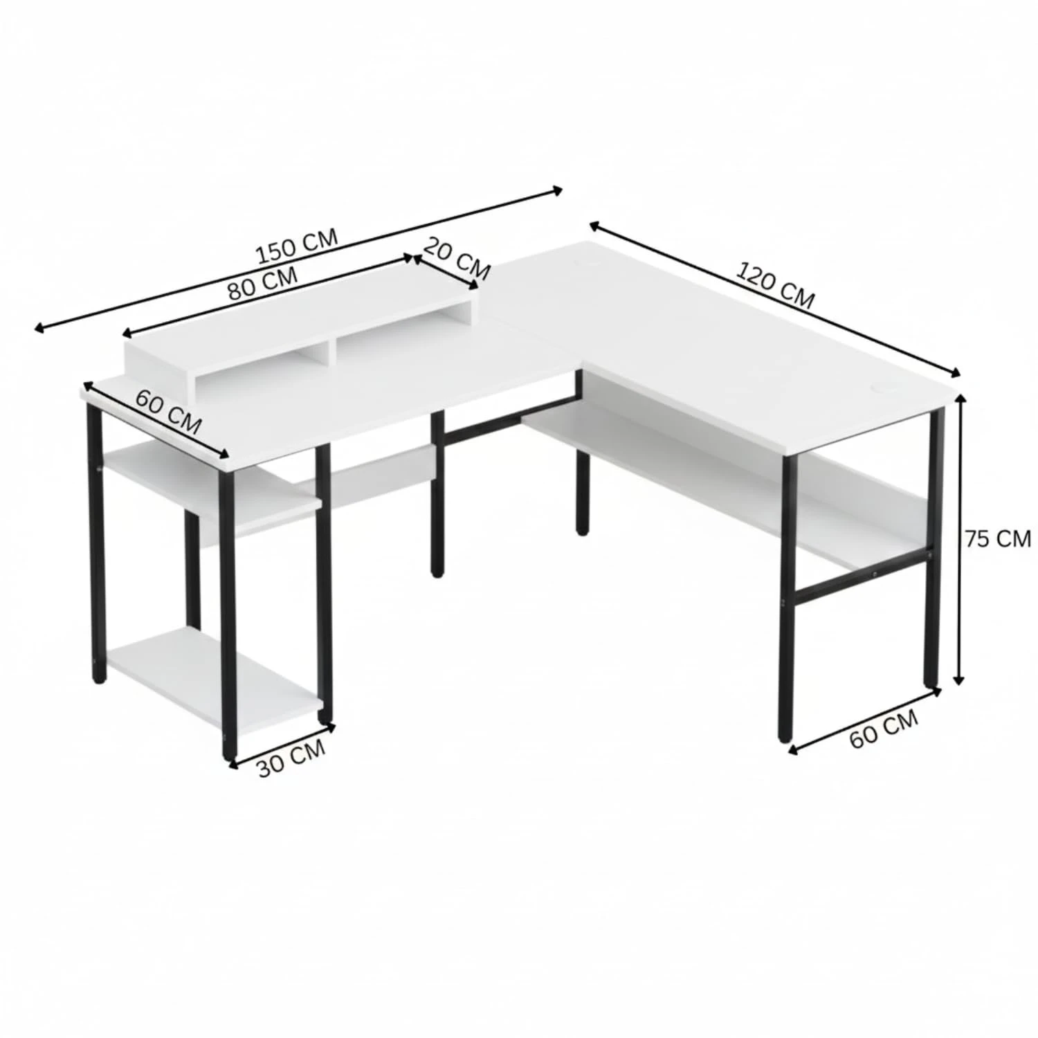 Daino Desk (White)