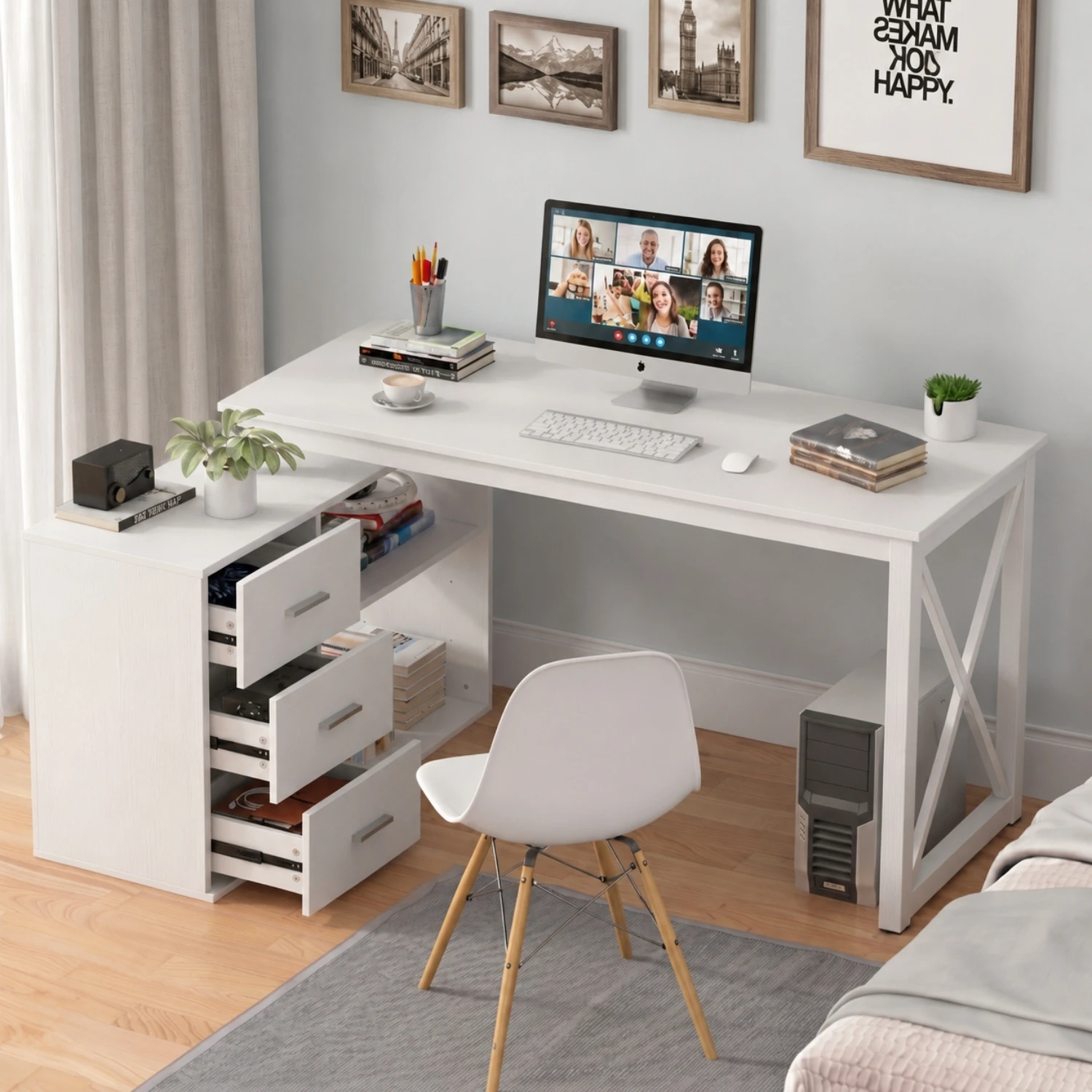 Latwon L Shape Desk (Left Side)
