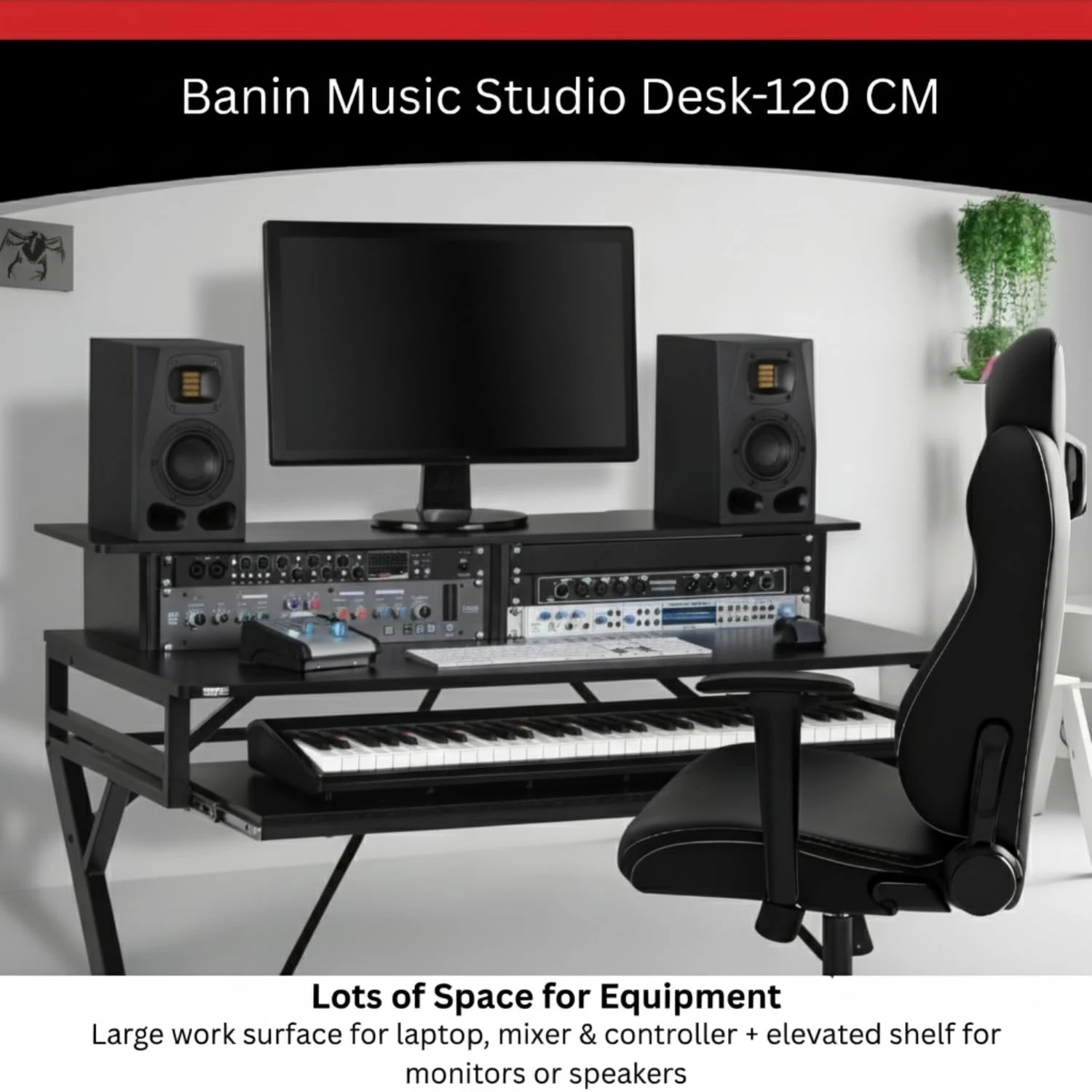 Banin Music Studio Desk (Black)