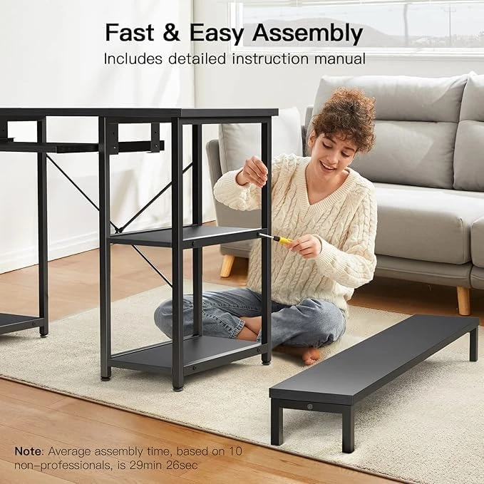 Trio Desk (120 Cm/Black)