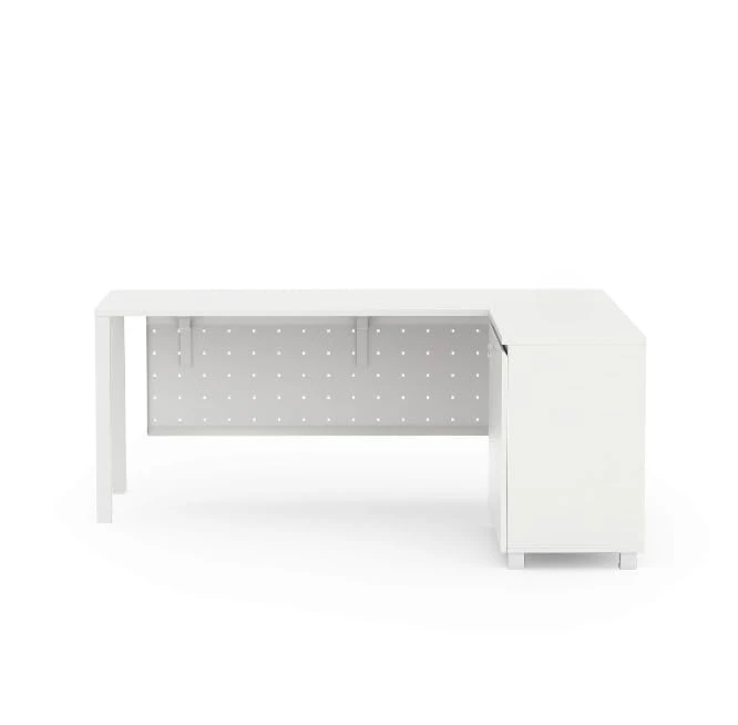 Serenity L-Shape Storage Desk (White/180 CM)