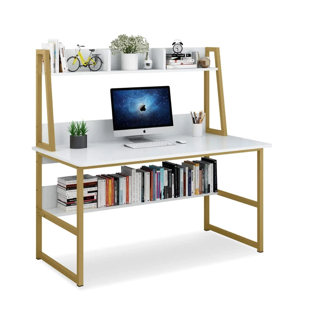 Multilayer lower shelf - White & Gold