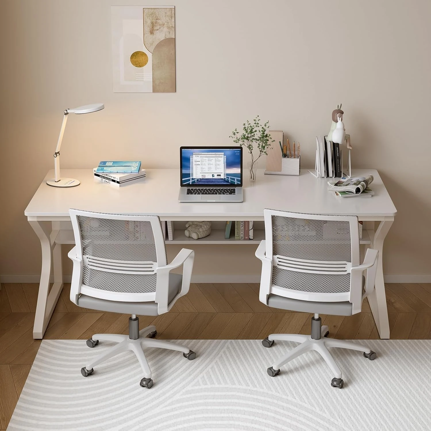 Kynes Computer Desk (160 CM) White