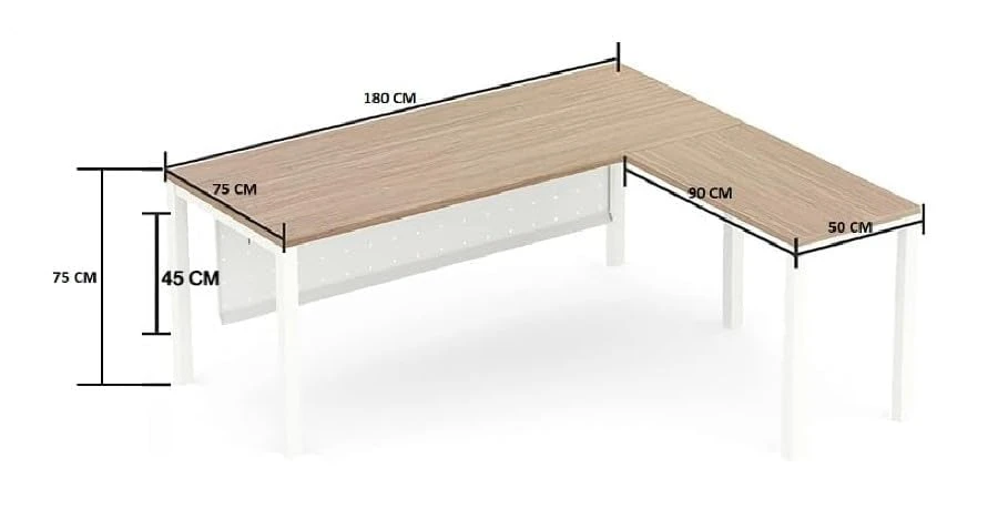 PolarPearl L-Shape (Walnut/180 CM)