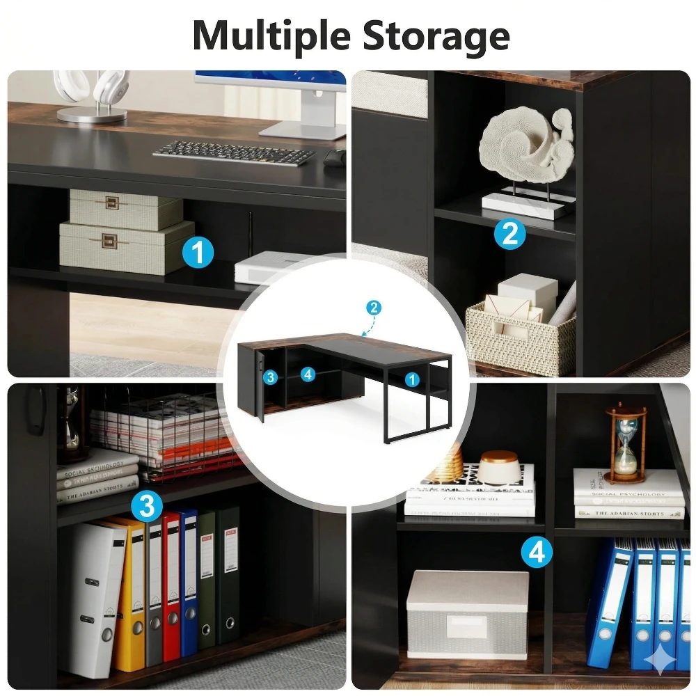 Director's Desk (Left Side Storage)