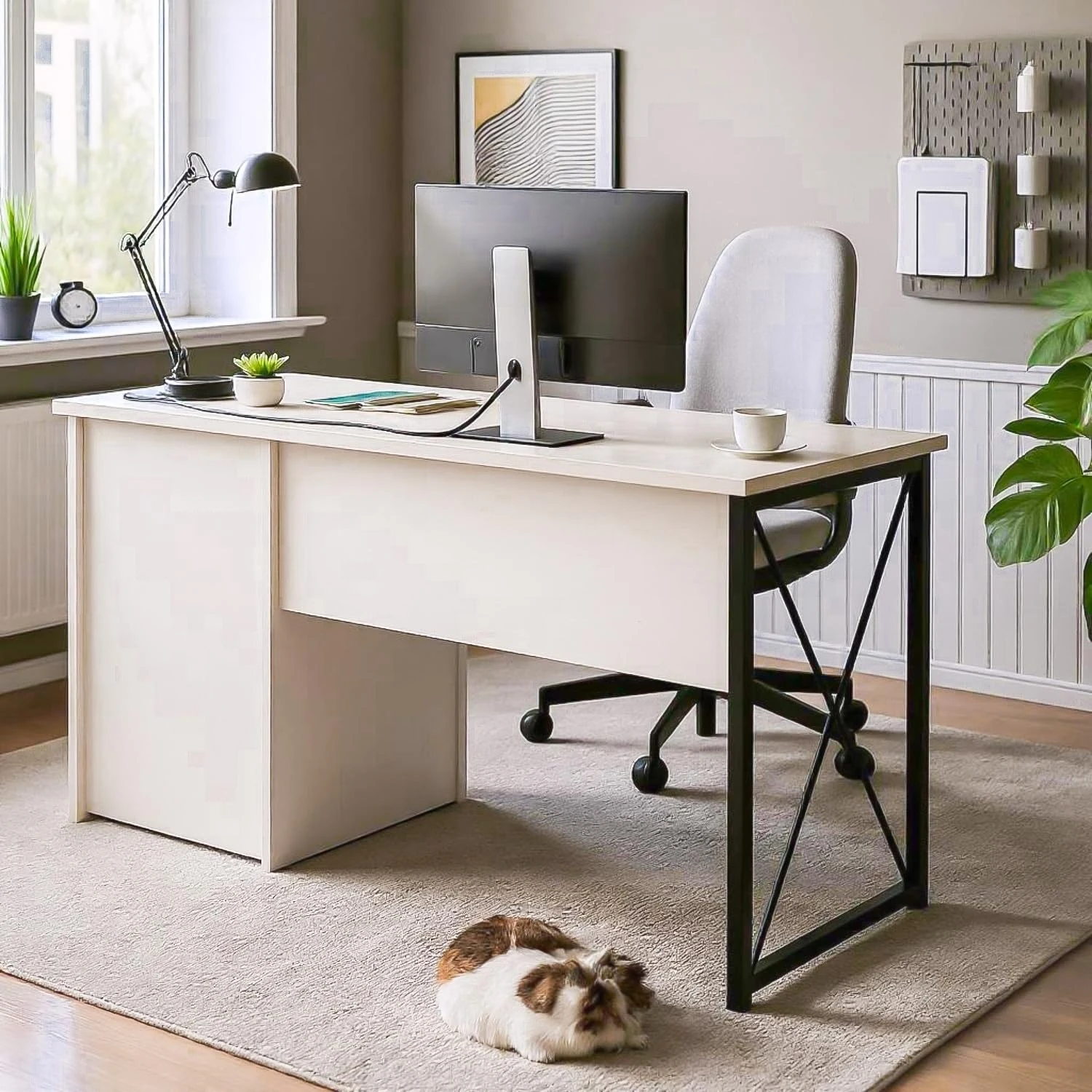 Drawer Pod Desk (White/120 Cm)