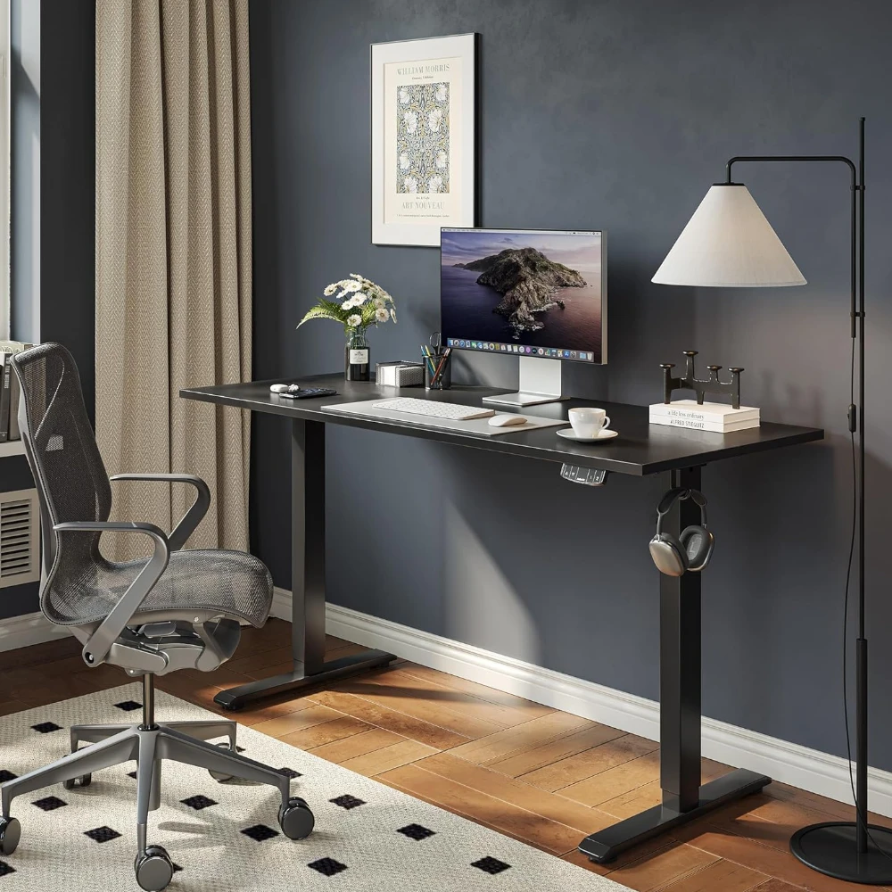 Height Adjustable Desk (Black/Single Motor)