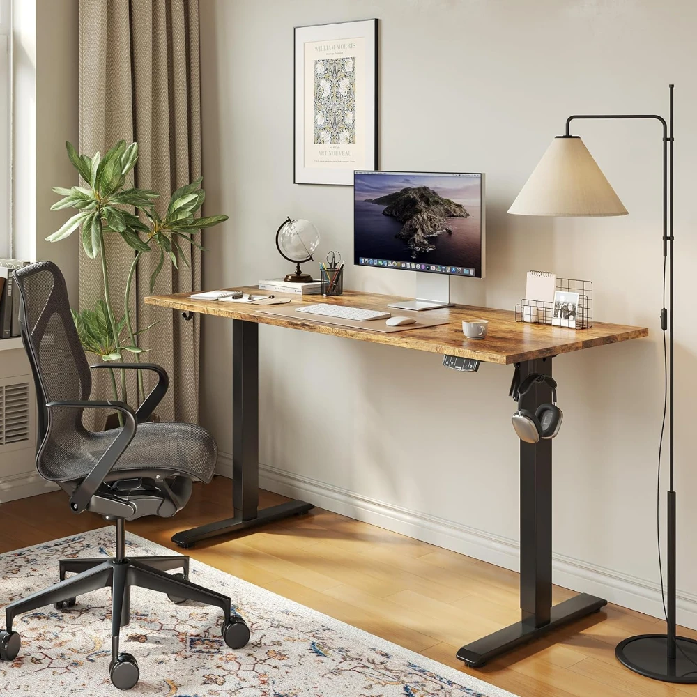 Height Adjustable Desk (Brown/Single Motor)