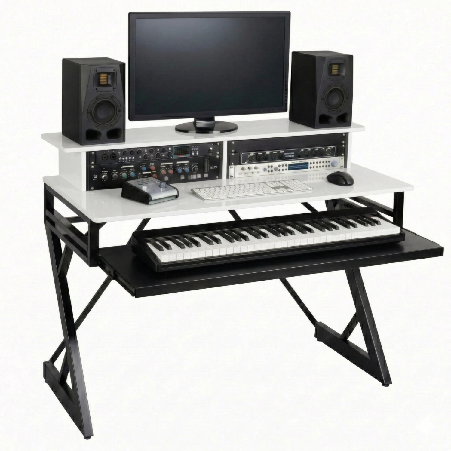 Banin Music Studio Desk (Black & white)