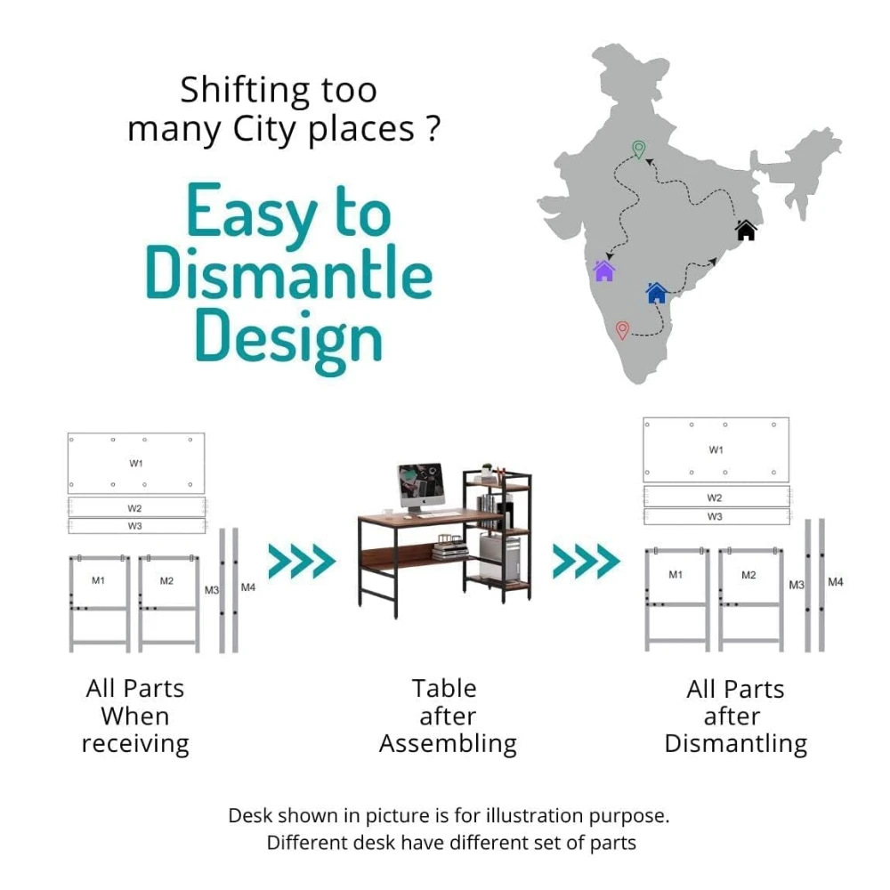 L Shape Height Adjustable Desk (Only Frame)