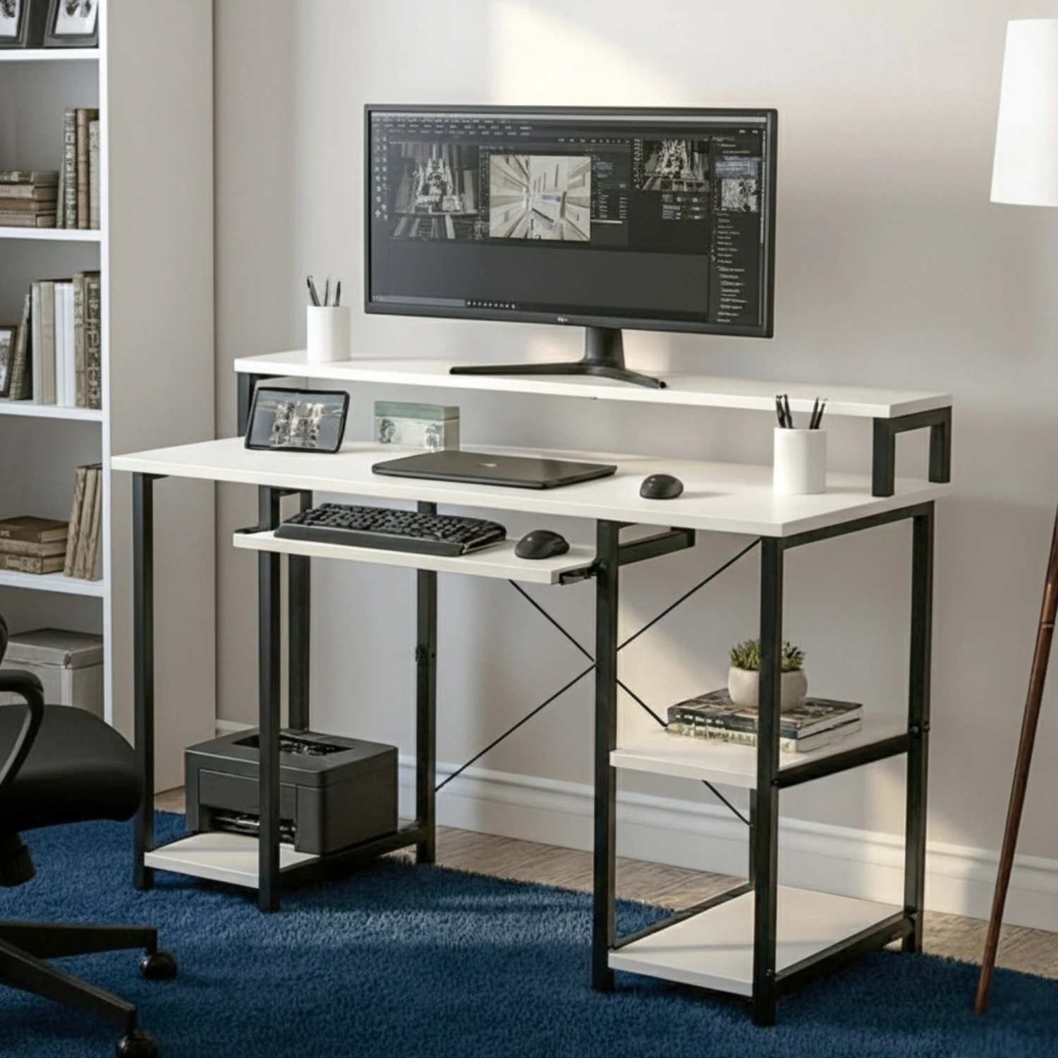 Trio Desk (120 Cm/White)