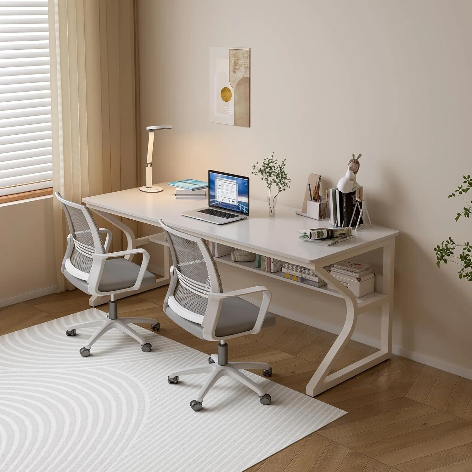 Kynes Computer Desk (160 CM) White