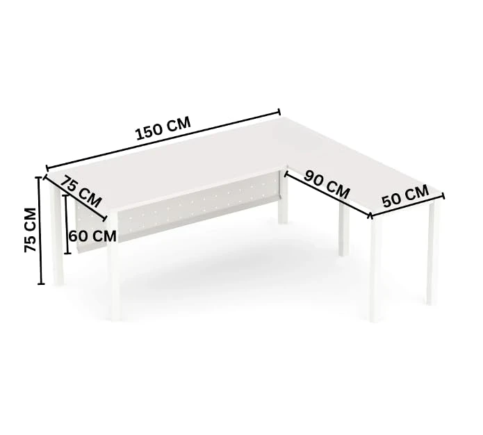 PolarPearl L-Shape (White/150 CM)
