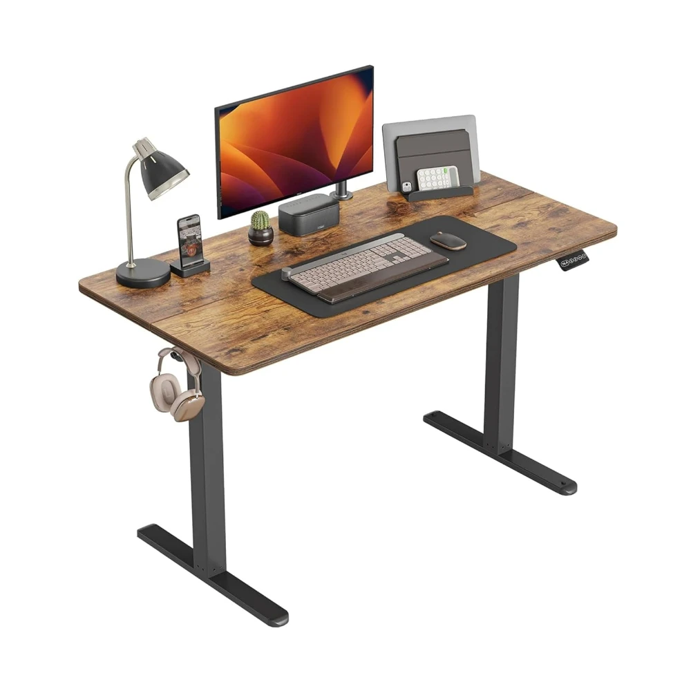 Height Adjustable Desk (Brown/Dual Motor)