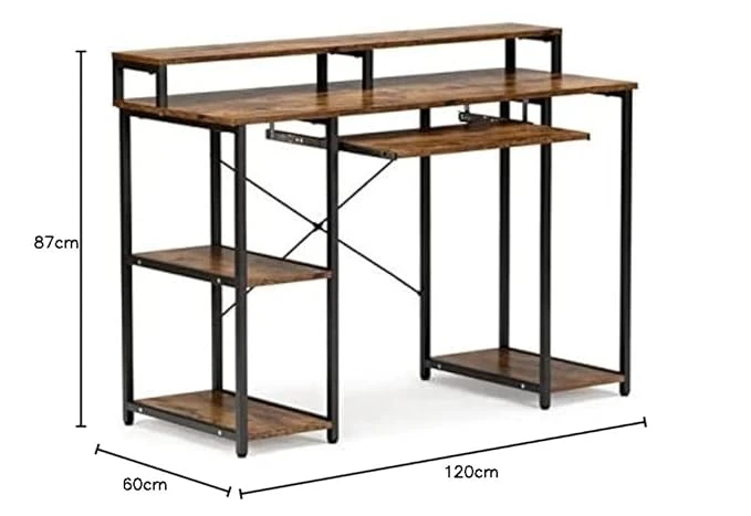 Trio Desk (120 Cm/Brown)