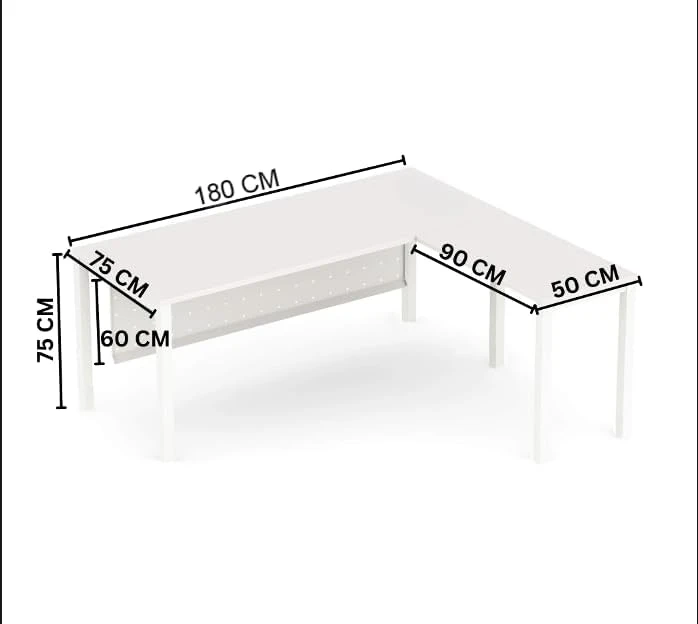 PolarPearl L-Shape (White/180 CM)