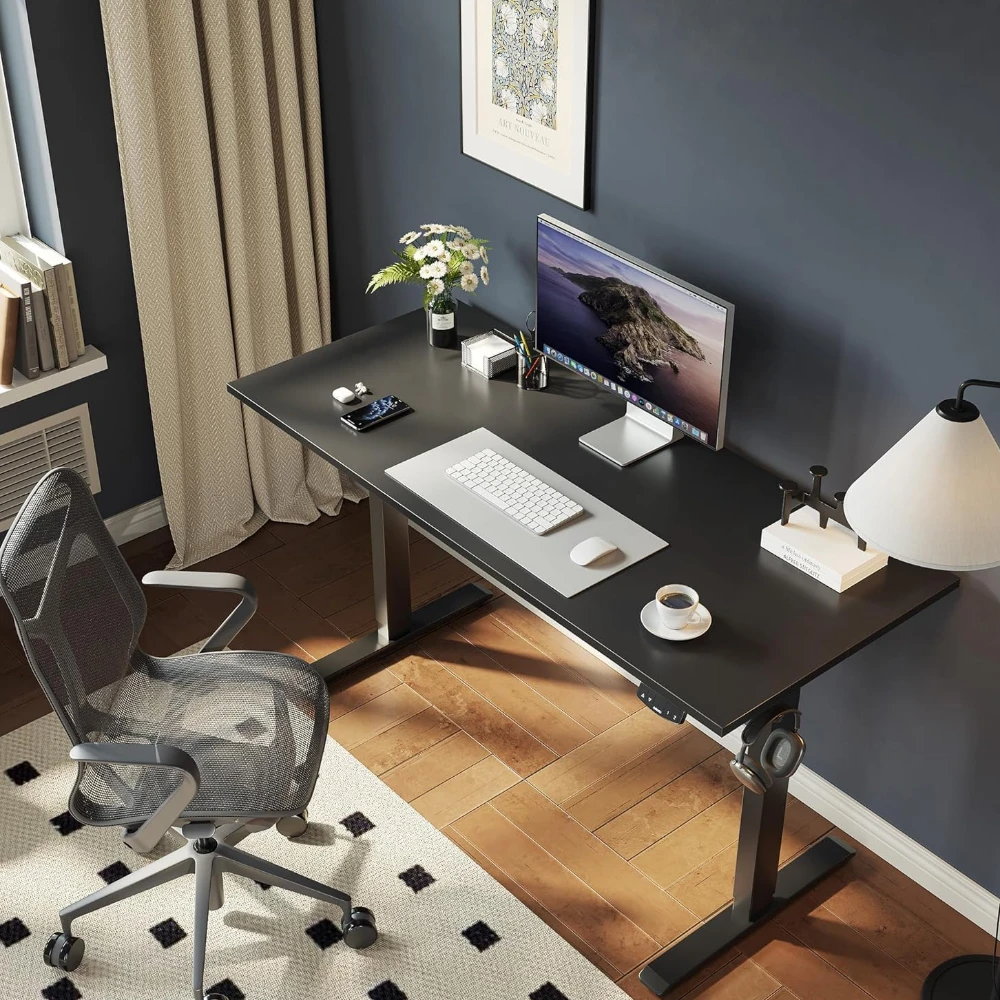 Height Adjustable Desk (Black/Single Motor)