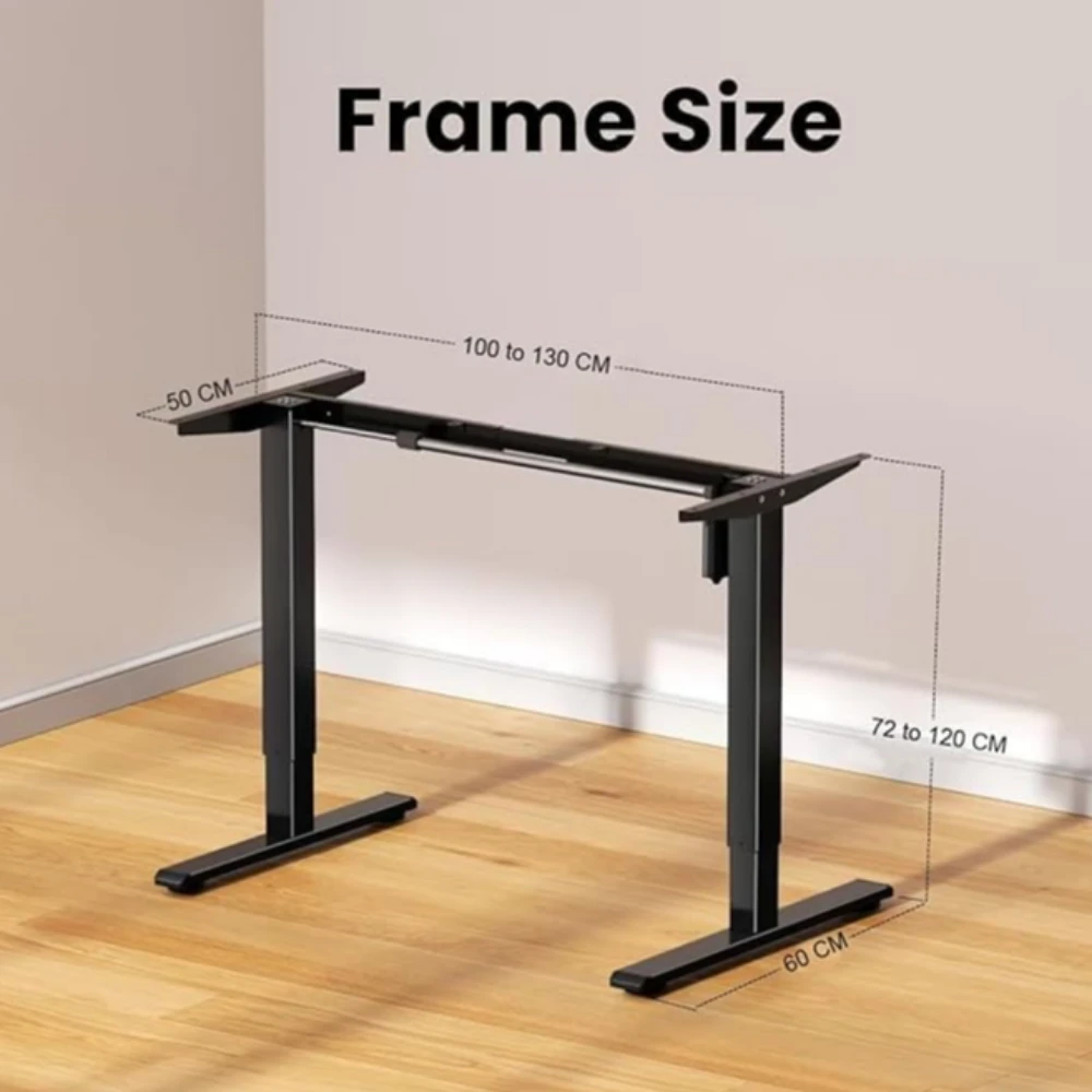 Height Adjustable Desk (Brown/Dual Motor)