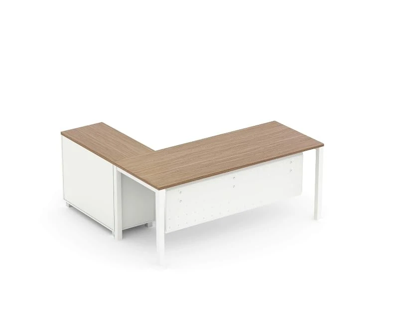 Serenity L-Shape Storage Desk (Walnut/150 CM)