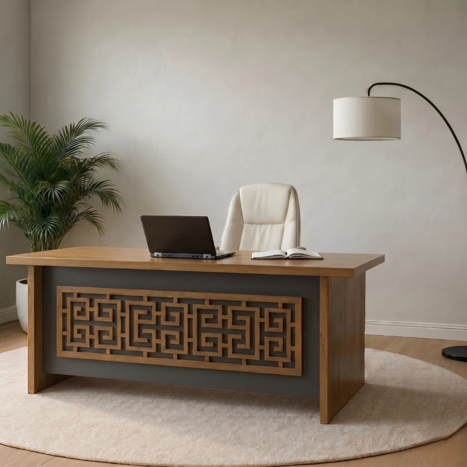 Valor Director Desk (120 CM/With Storage Cabinet)