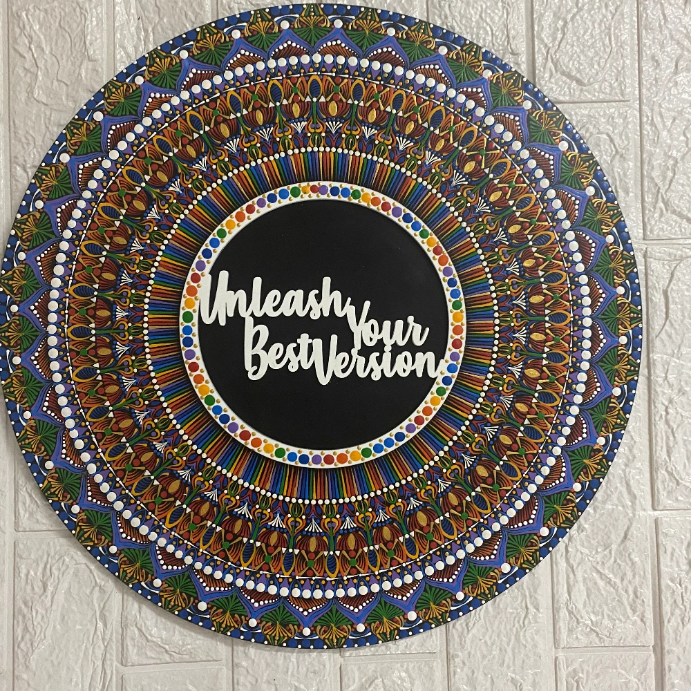 Unleash Your Best Version Handmade Mandala (Sold)