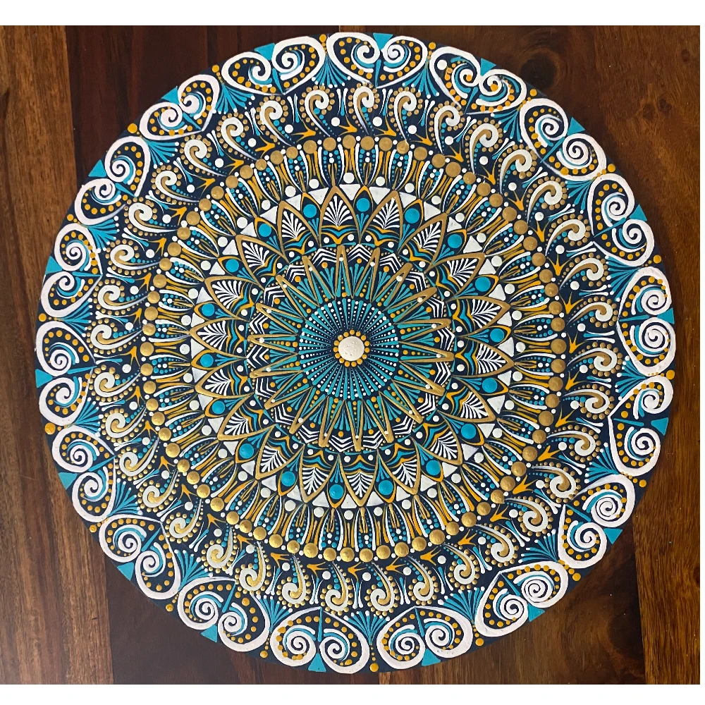 Blue Hearts Mandala ( Sold)