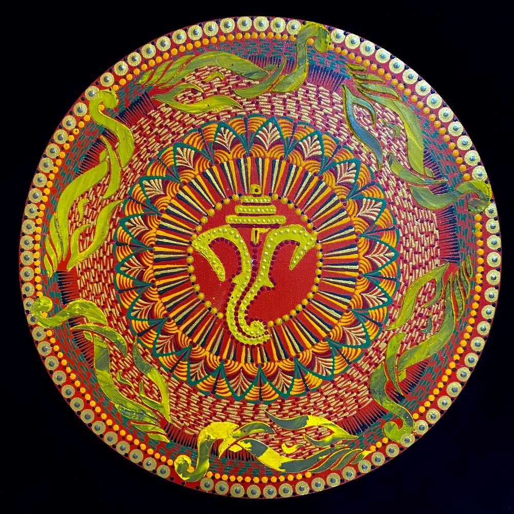 Ganpati Textured Art