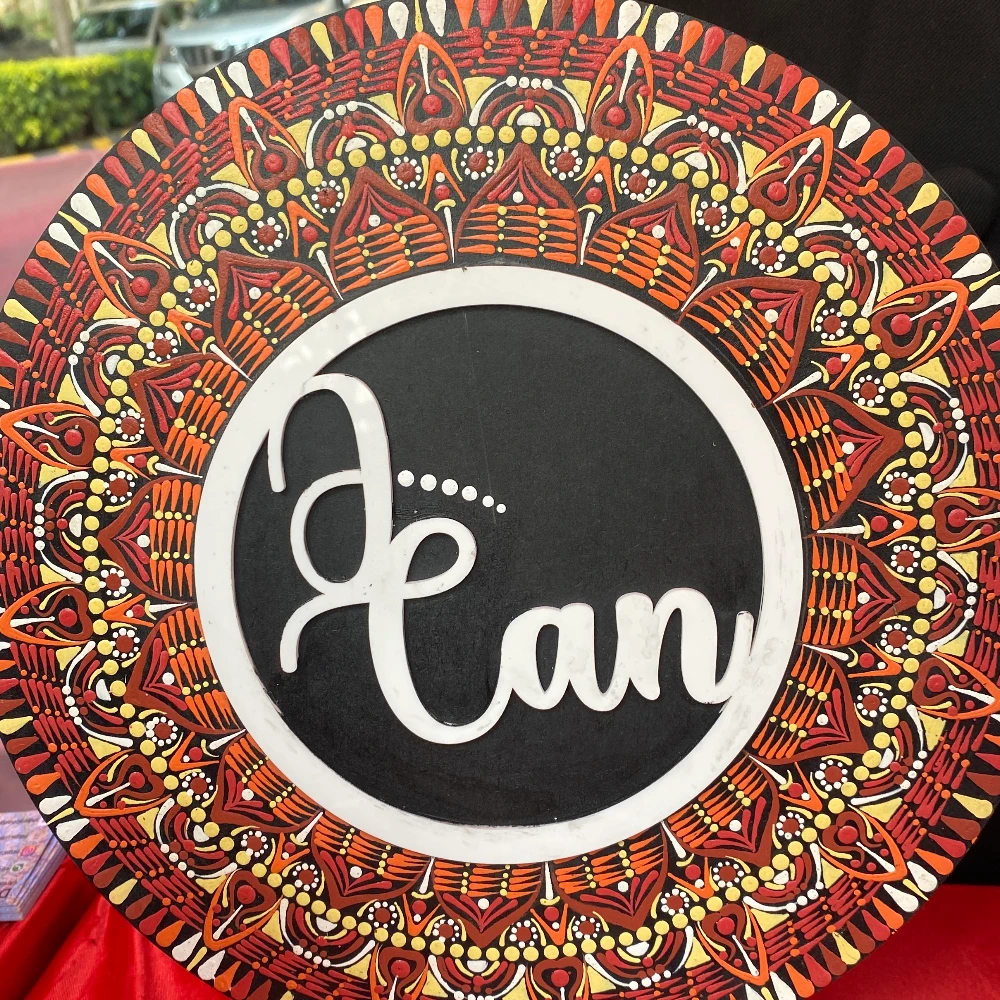I Can - inspiring quote Mandala, wall art, table top display